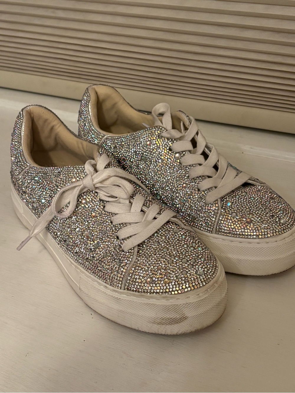 Betsey Johnson Sidny Rhinestone Platform Sneakers